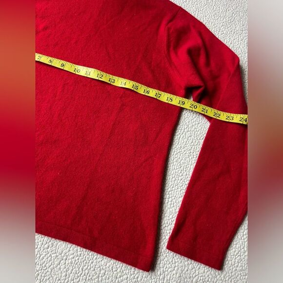 VINTAGE LL BEAN 100% CASHMERE RED TURTLENECK SWEATER WOMENS SMALL - Picture 4 of 5